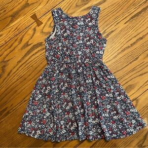 GAP Floral Kids size S (UK 6/7) Dress - Navy, Red, White floral